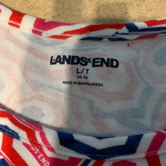 Land's End Red White and Blue Umbrella Tank Top - Picture 6 of 7